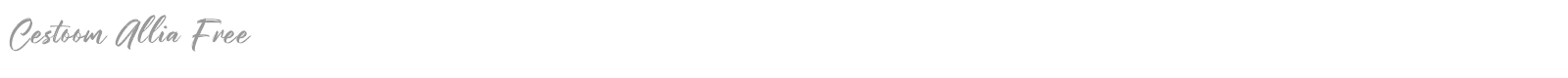 Cestoom Allia font preview